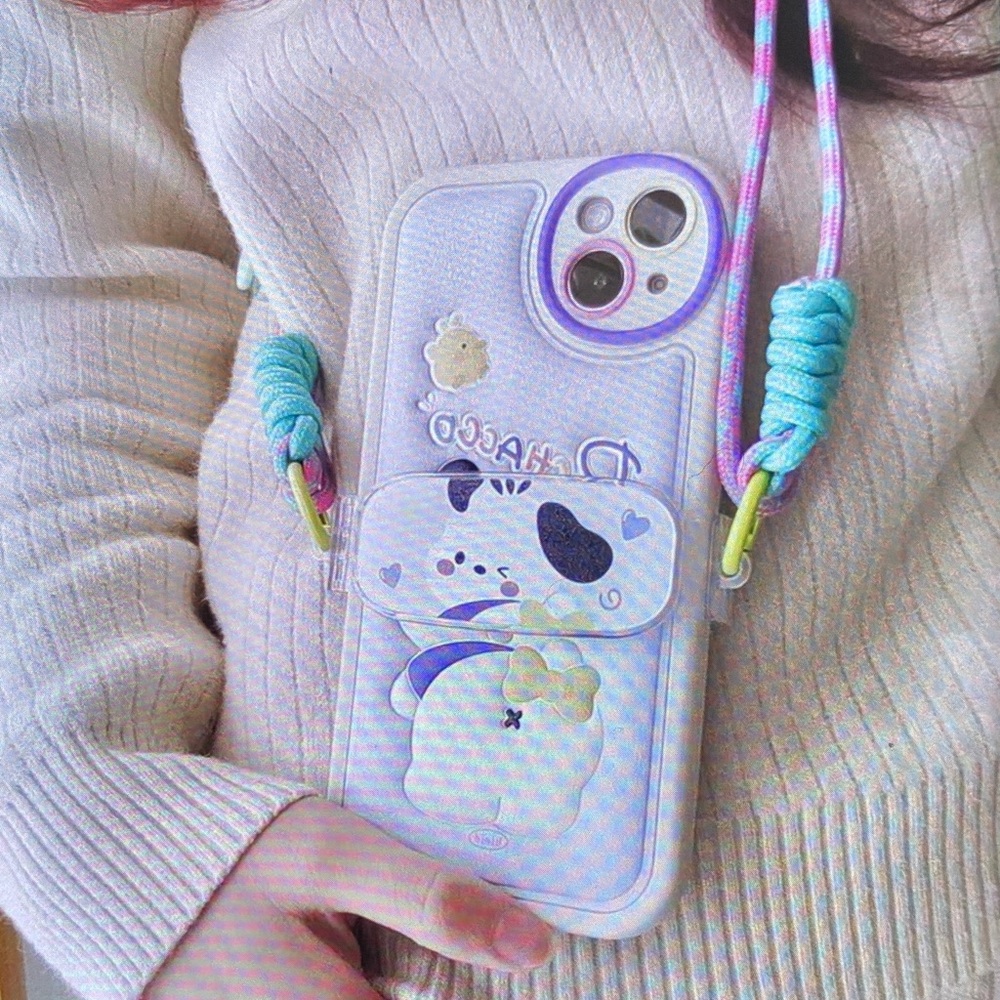 Cute Dog Design Phone Case with Strap